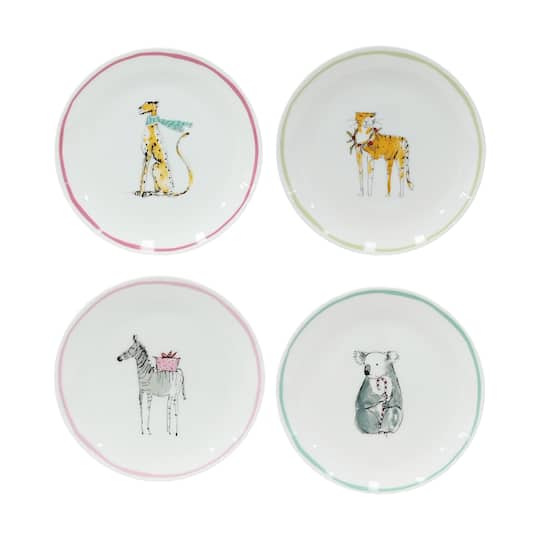 Ashland; 6" Ceramic Animal Dessert Plates, 4ct. by Ashland®; Category:Merry Kitschmas; Image:1